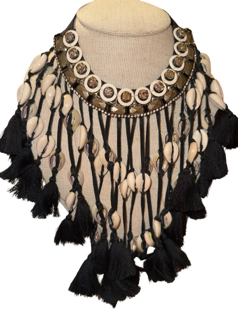 Figue cowrie statement necklace